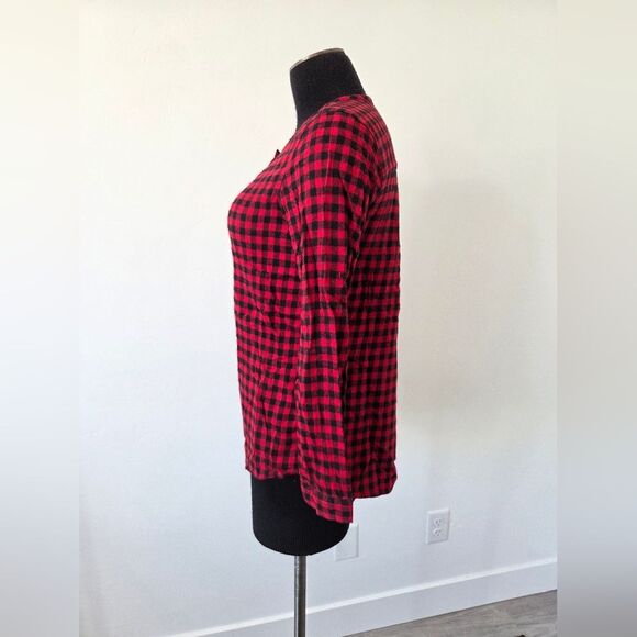 GAP Kids XXL 14-16 Girls Buffalo Plaid Blouse Top High Neck Winter Cozy Cabin - Picture 3 of 11